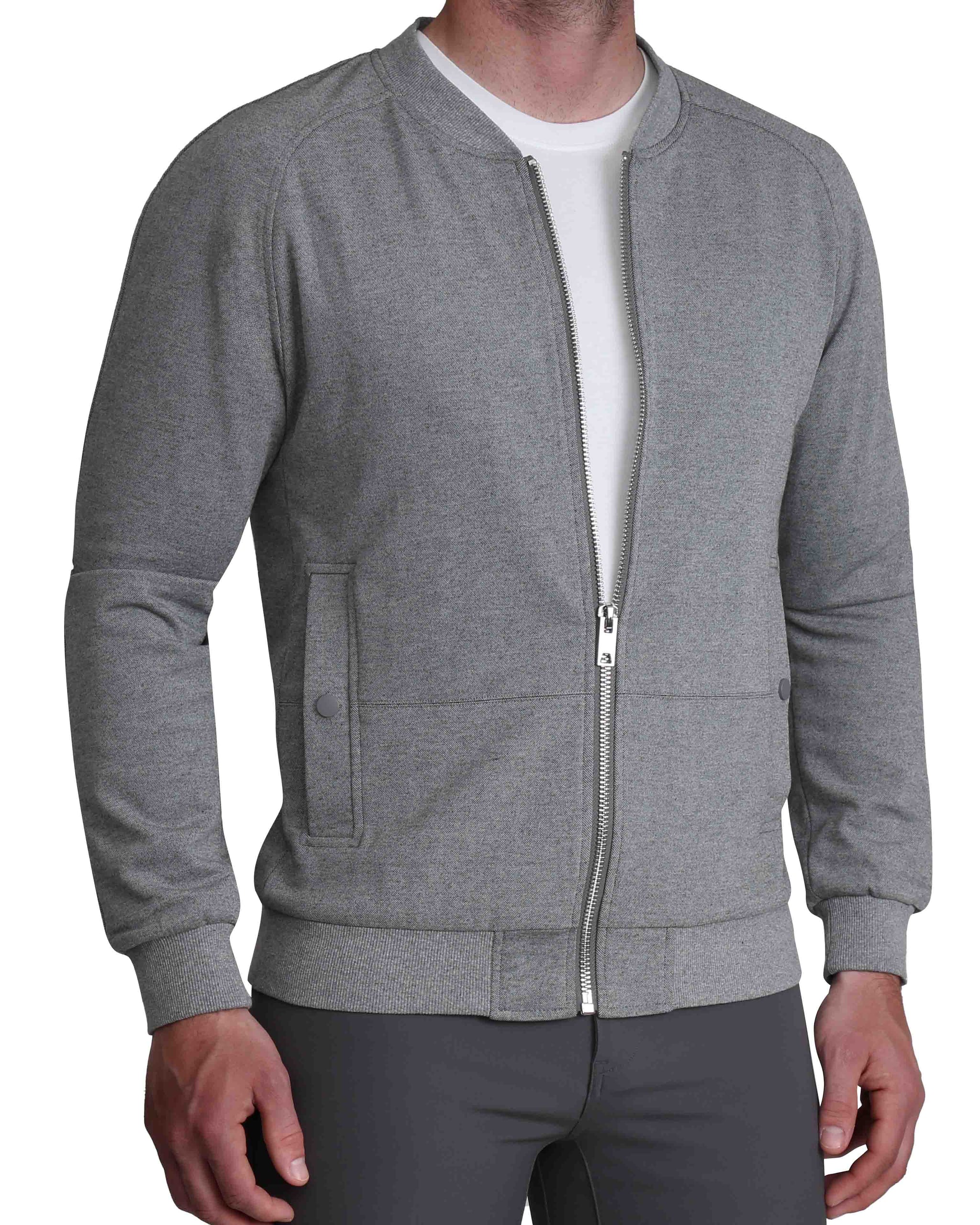 Knit Stretch Bomber Grey