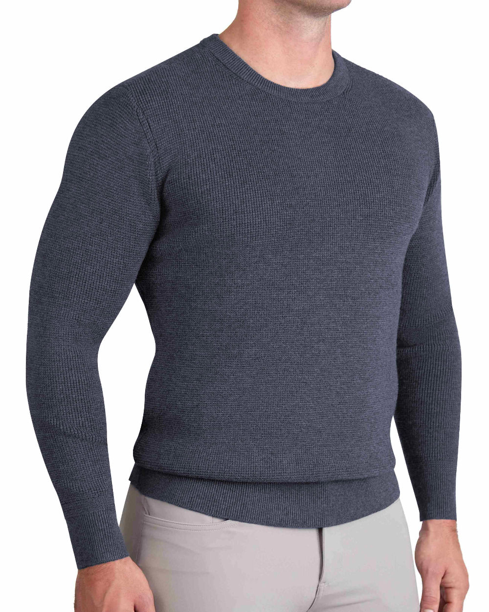 Men's Retro Navy Heavy Knitted Jacket