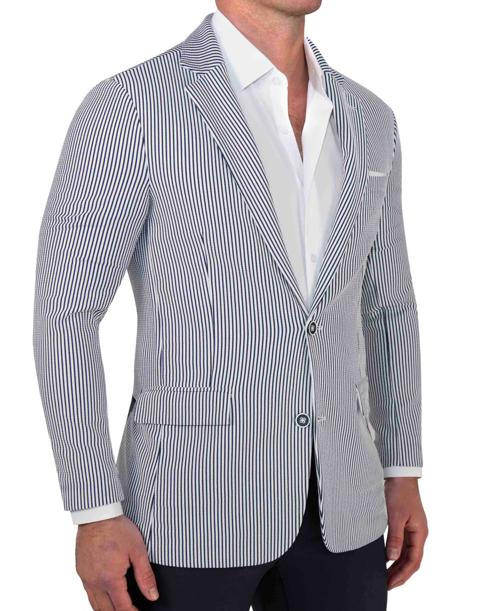 Athletic Fit Stretch Blazer - Navy