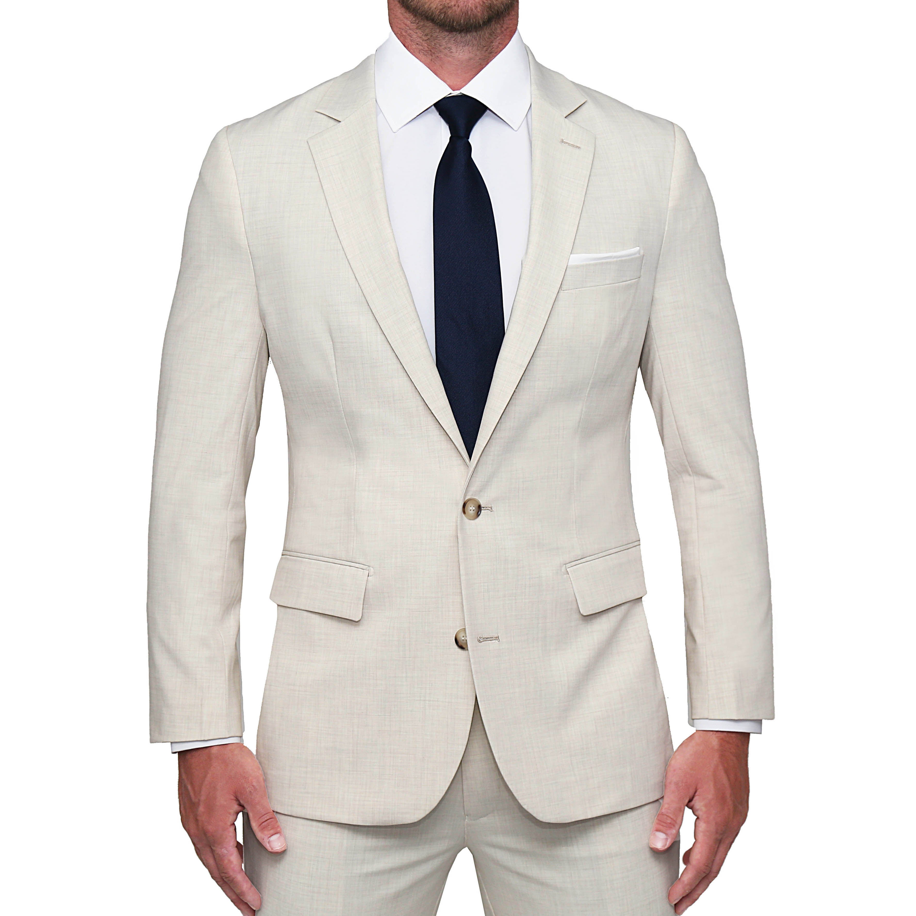 Athletic Fit Stretch Blazer - Lightweight Heathered Bamboo