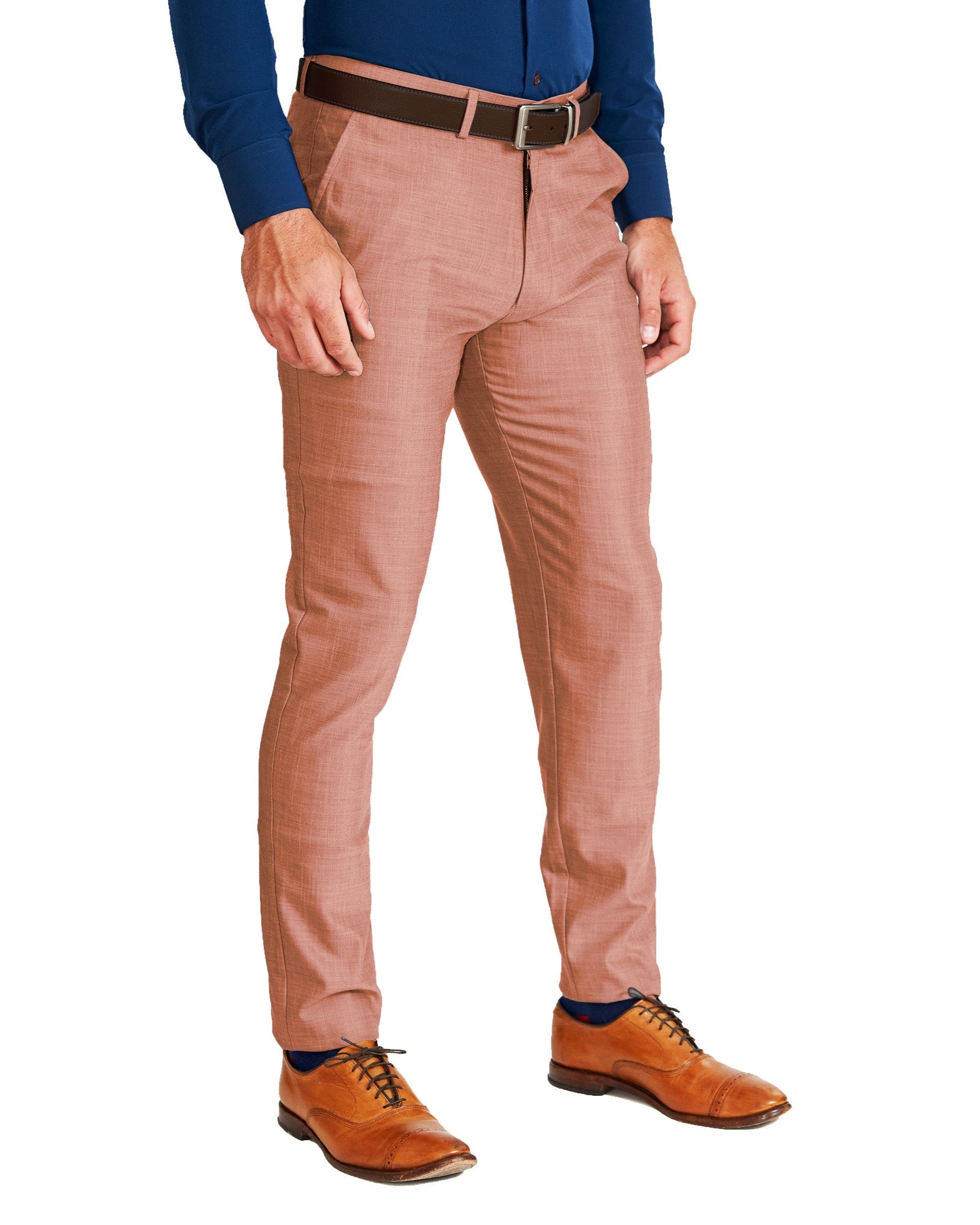 Long suit pants in heavy cotton stretch