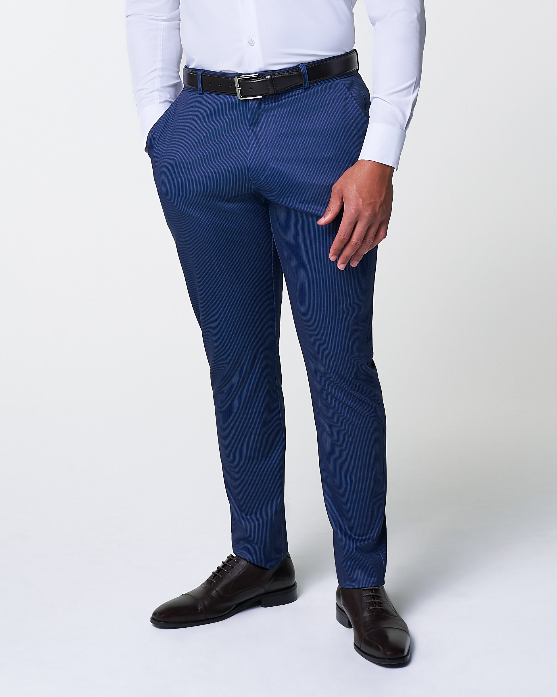 Athletic Fit Stretch Suit Pants - Navy & White Stripe 40W | 34-36L / Navy & White Stripe Athletic Fit Stretch Suit Pants - Navy & White Stripe 40W | 34-36L / Navy & White Stripe