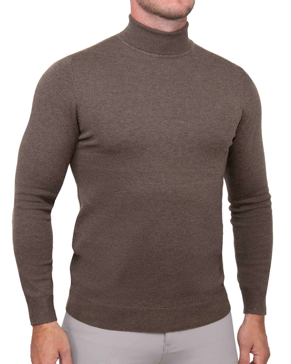 Tenleyiw Turtleneck Pullover Brown / White main image 1