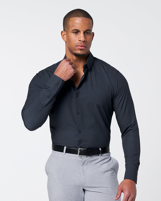 The Avenue Charcoal Grey & Light Grey Windowpane L / Charcoal Grey & Light Grey Windowpane