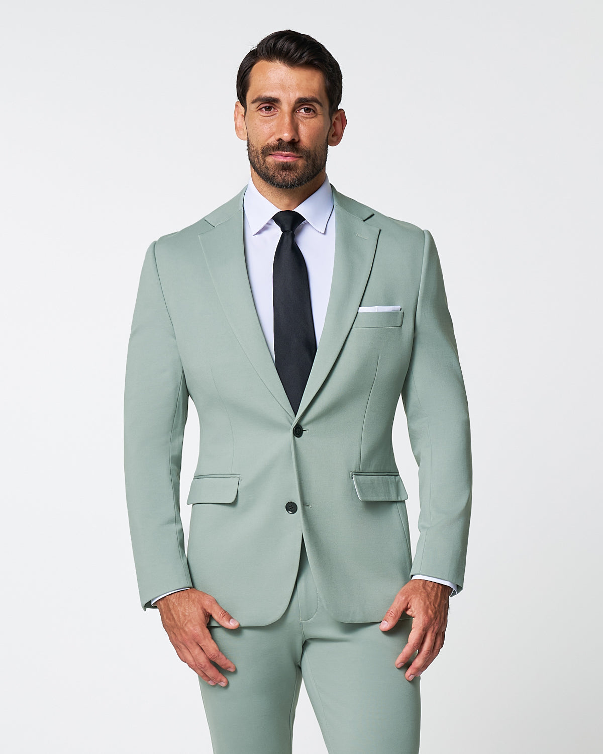 Athletic Fit Stretch Blazer - Solid Dusty Sage Athletic Fit Stretch Blazer - Solid Dusty Sage