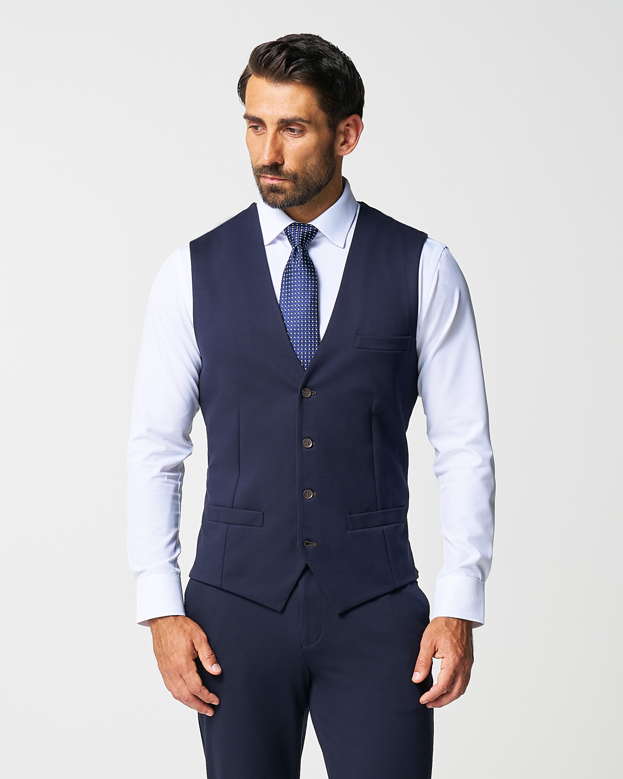 vest with dress shirt Athletic Fit Stretch Suit Vest