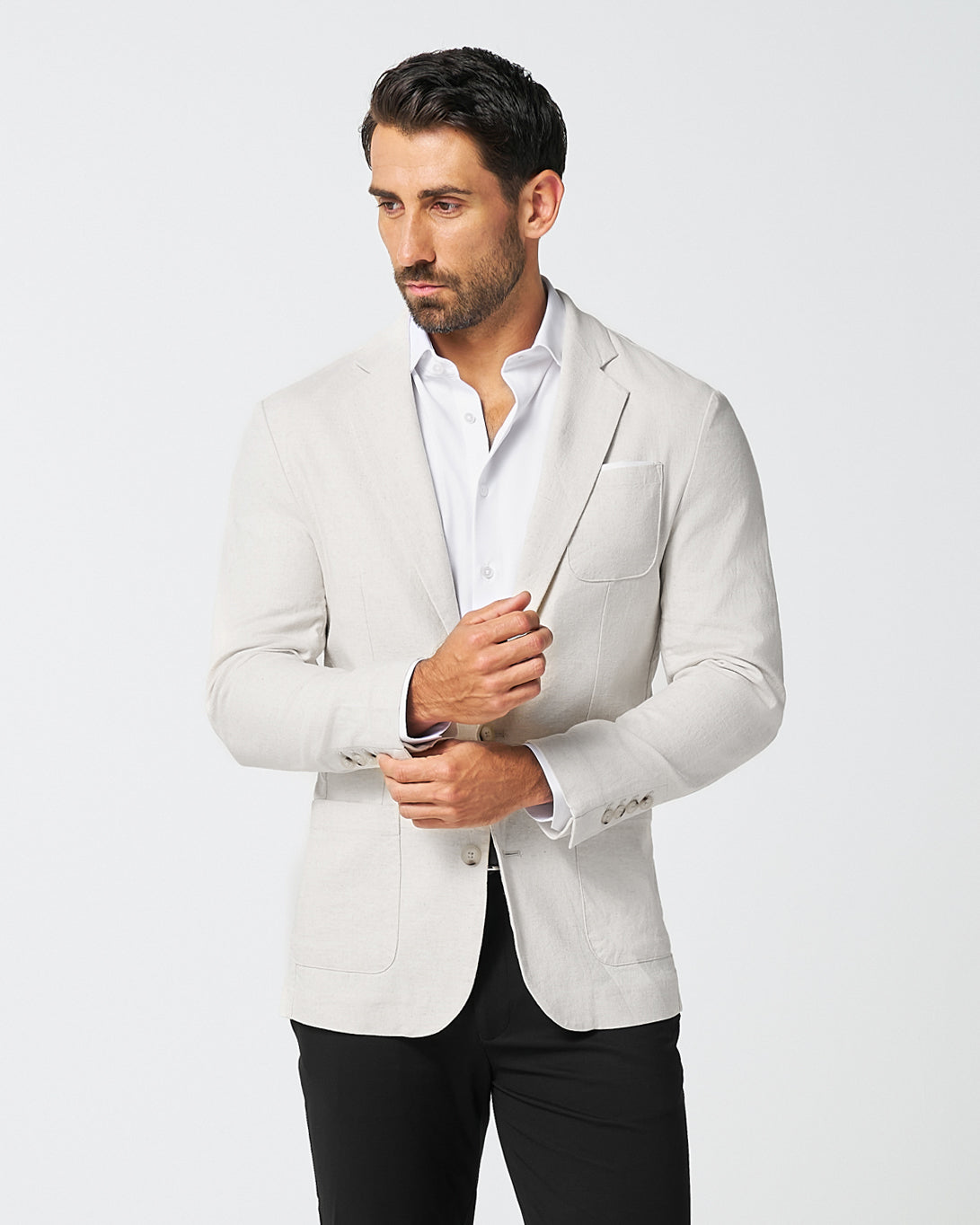 Unstructured Linen Blazer