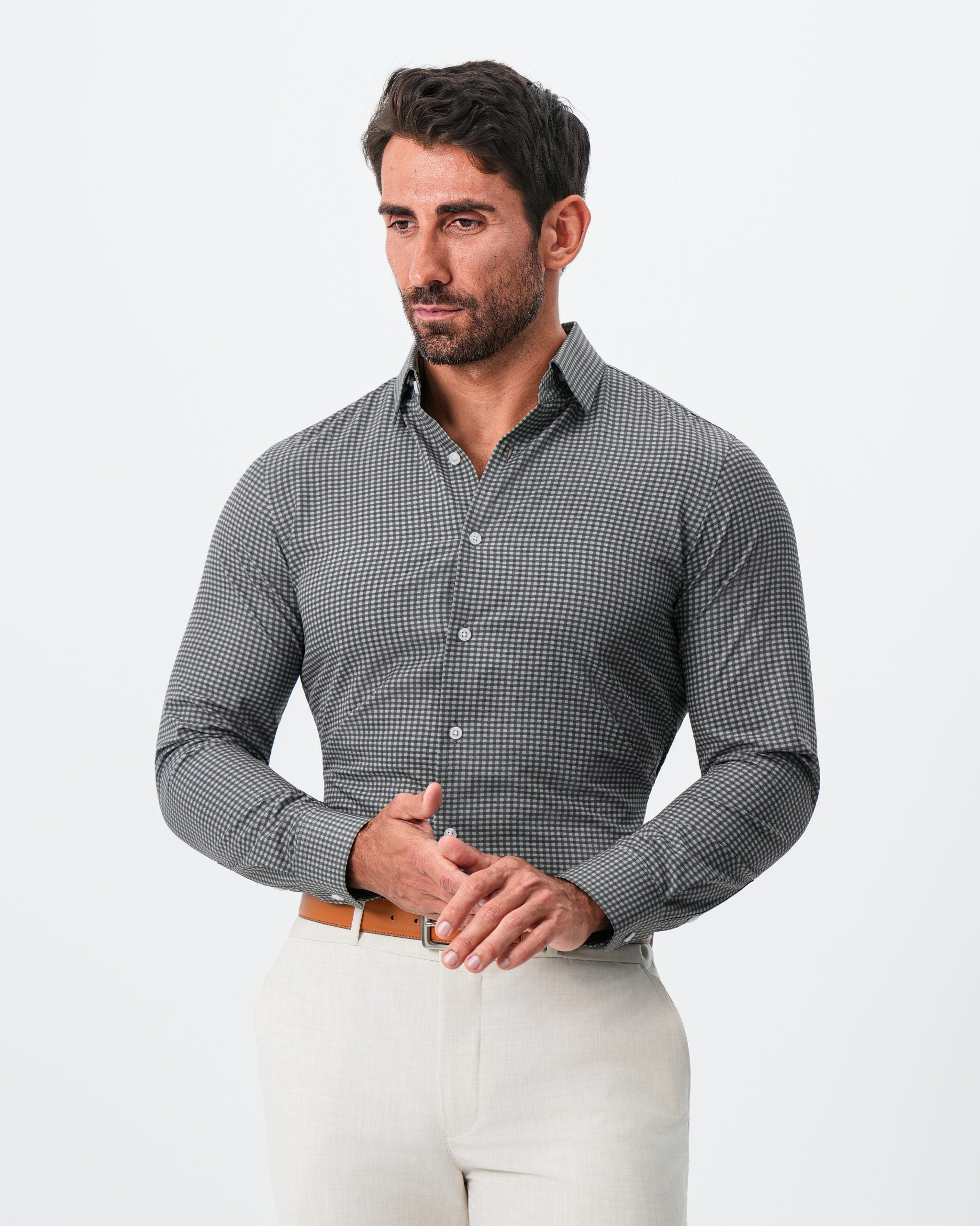 The Matty Dark Green & Light Blue Mini Check XL / Dark Green & Light Blue Mini Check