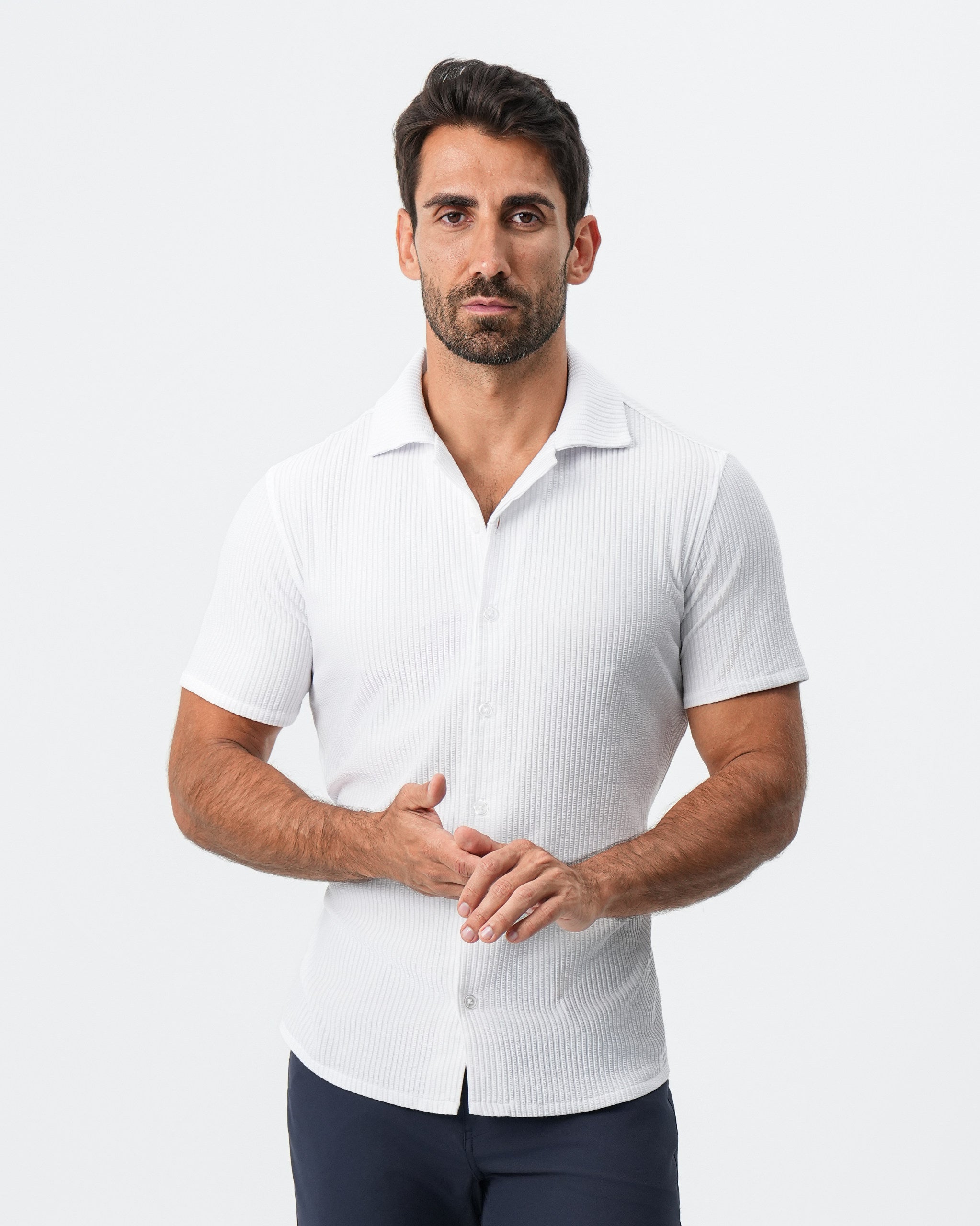 seersucker dress shirt Seersucker Short Sleeve Button Down