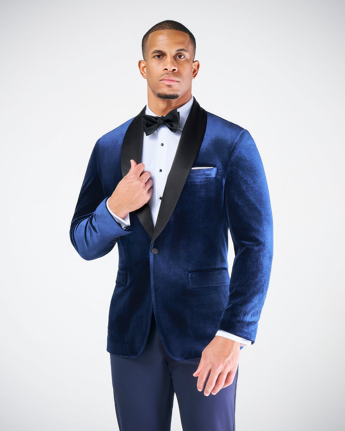 Athletic Fit Stretch Tuxedo Jacket - Blue Velvet Athletic Fit Stretch Tuxedo Jacket - Blue Velvet