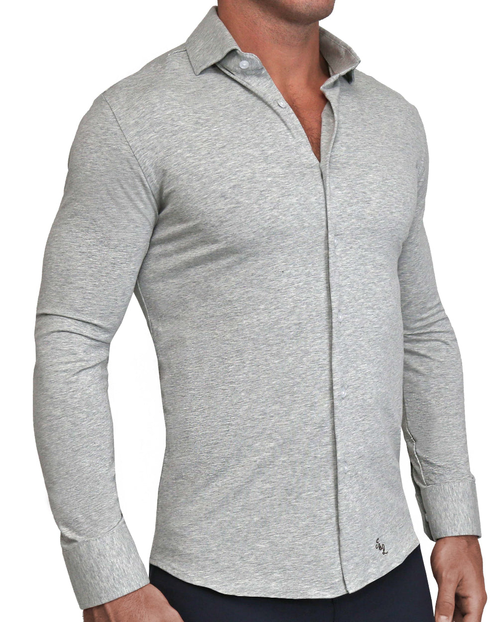 "The Fowler" Grey Casual Button Down