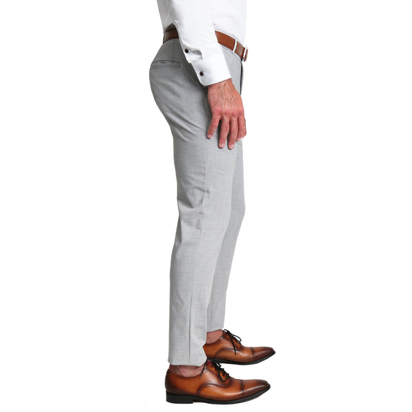 Athletic Fit Stretch Suit Pants - Heathered Light Blue - State and Liberty  Clothing Company