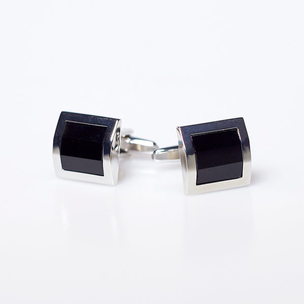Black Square Cuff Links - State and Liberty Clothing Company