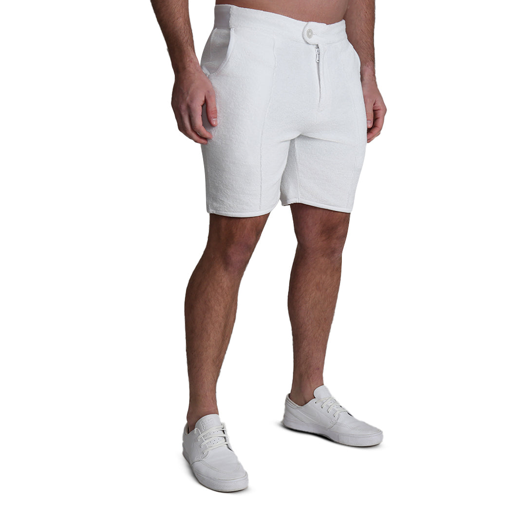 White terry clearance cloth shorts