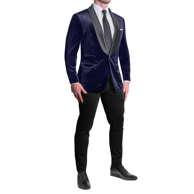 Athletic Fit Stretch Tuxedo - Navy Velvet (Special Order: 5-Week Lead-Time)
