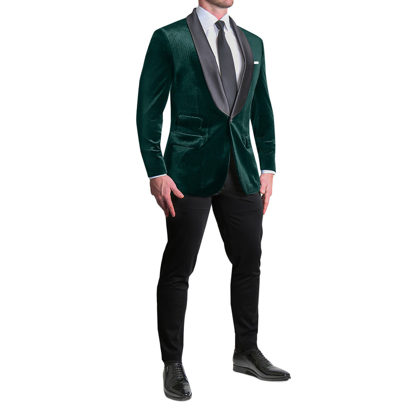 Athletic Fit Stretch Tuxedo - Green Velvet (Special Order: 5-Week Lead-Time)