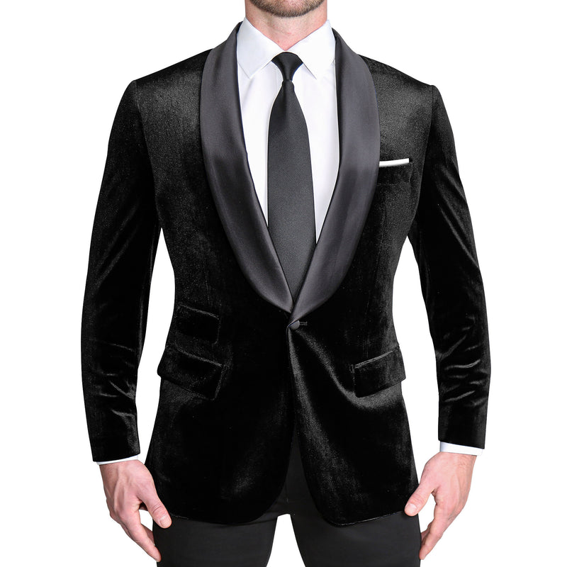 Tuxedo Jacket - Black Velvet