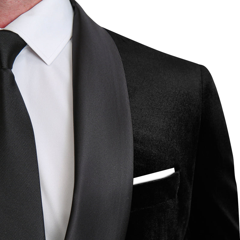 Athletic Fit Stretch Tuxedo - Black Velvet (Special Order: 5-Week Lead-Time)