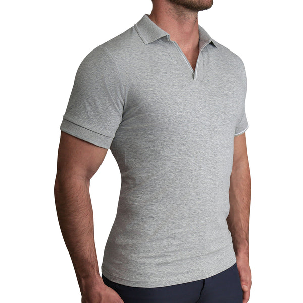 "The Archer" Grey With White Tipped Polo