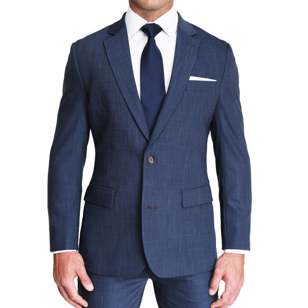 Athletic Fit Stretch Blazer - Heathered Navy - State and Liberty ...