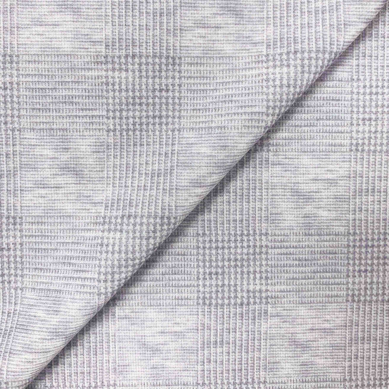 Brushed Tech Suit Pant - Light Grey Plaid