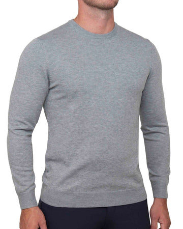 Mid-Weight Wool Crewneck - Grey