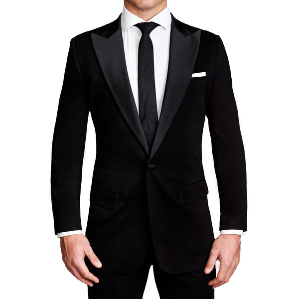Athletic Fit Stretch Tuxedo - Black with Peak Lapel - State and Liberty ...