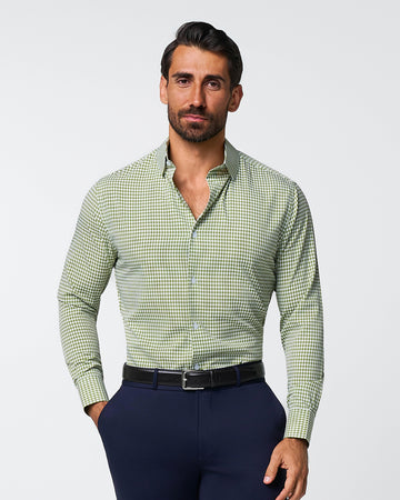 green checked dress shirt 