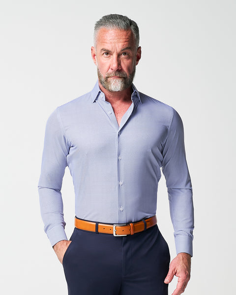 The Charles Navy Diamond Dress Shirt M / Navy Diamond The Charles Navy Diamond Dress Shirt M / Navy Diamond