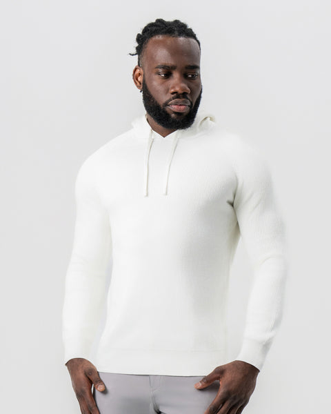 Heavy Knit Hoodie - Cream