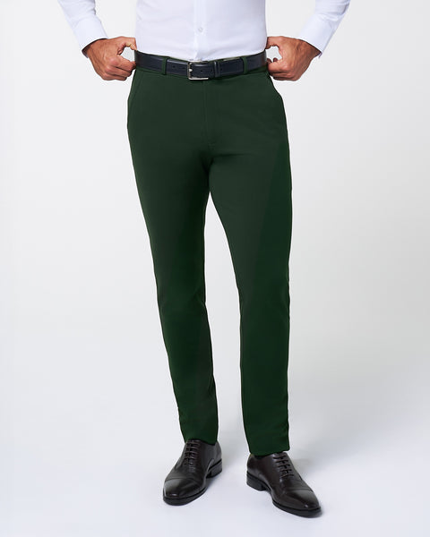 Athletic Fit Stretch Suit Pants - Solid Hunter Green Athletic Fit Stretch Suit Pants - Solid Hunter Green