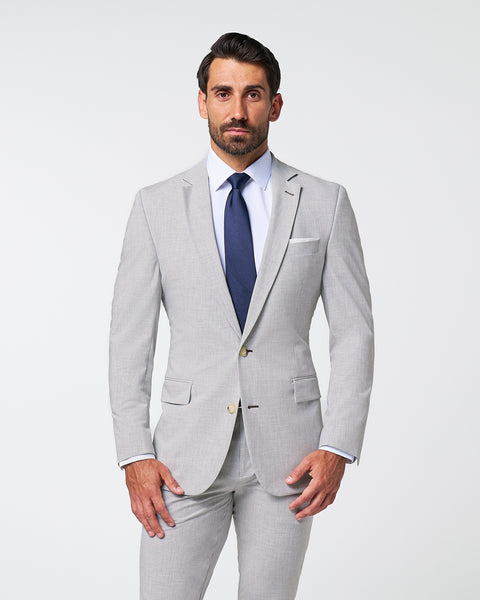 Athletic Fit Stretch Blazer - Lightweight Heathered Light Grey 40 Short / Lightweight Heathered Light Grey