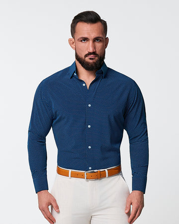 The Boylston Navy with White Polka Dots XL / Navy with White Dots