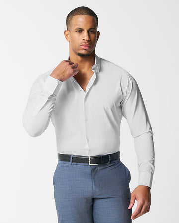 stafford dress shirts long sleeve The Stafford" Solid White Weave
