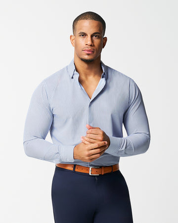 The Tucker Mid-Blue Bengal Stripe