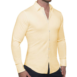"The Drake" Yellow Pique Button Down