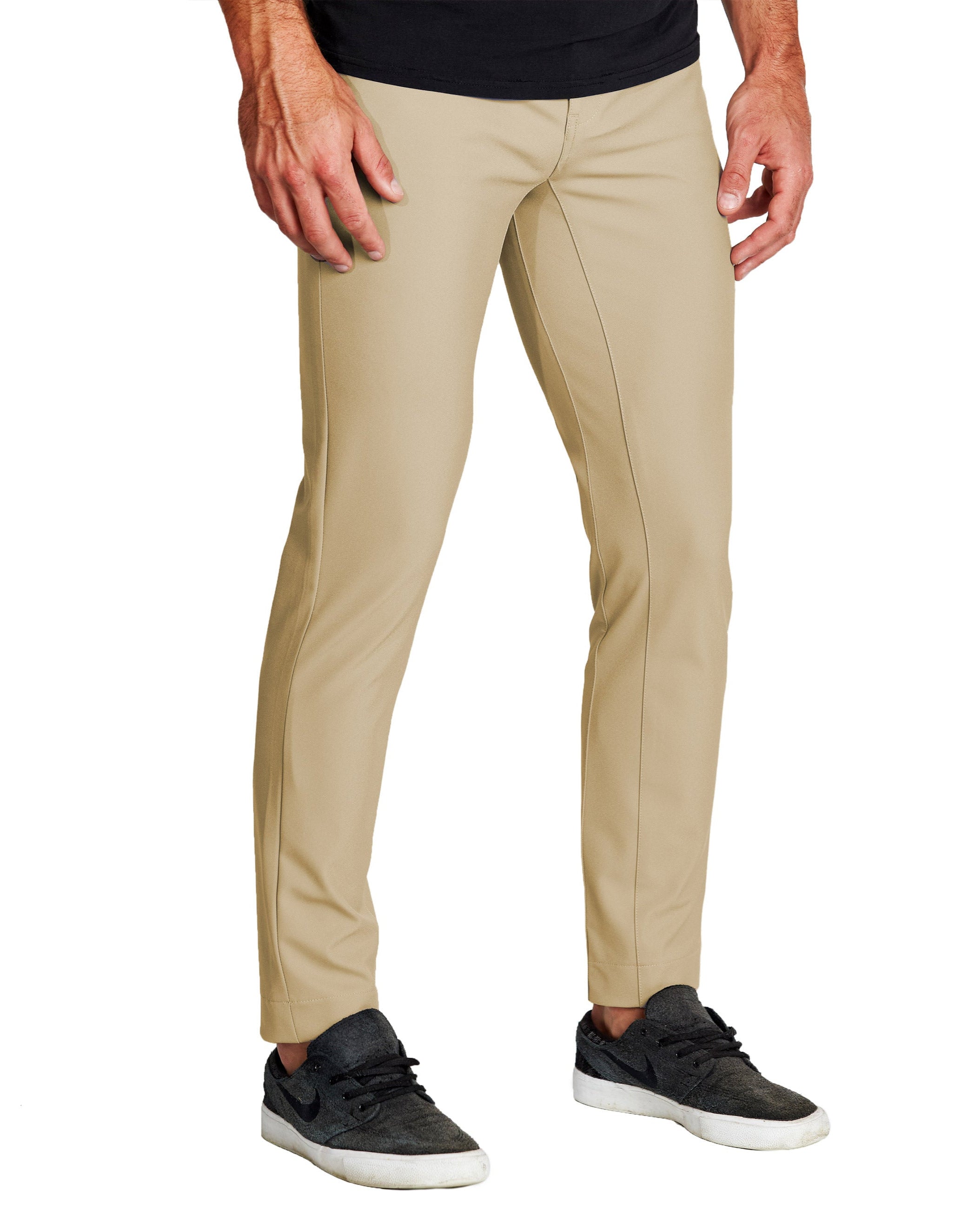 送料無料 店舗 Fit Athletic Stretch Khaki Mid - Chino Tech 邦楽