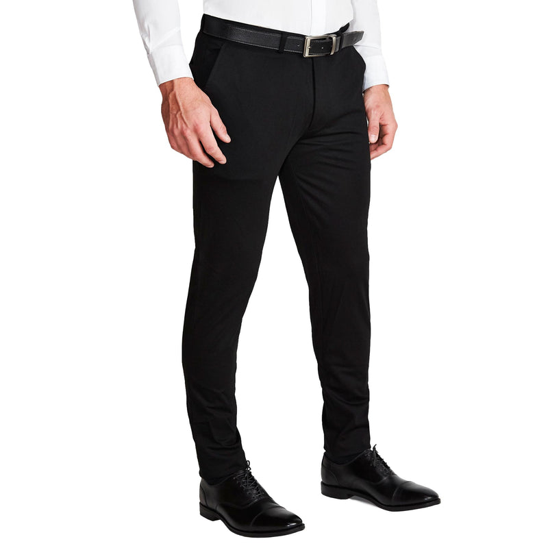 Suits | Slim Fit Black Tuxedo Trousers | Burton