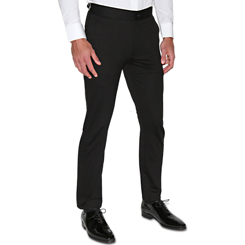 Athletic Fit Stretch Tuxedo - Black with Shawl Lapel