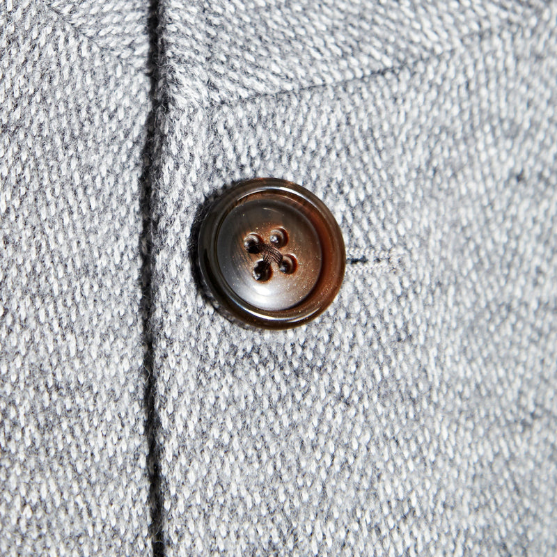 Grey Open Button Overcoat