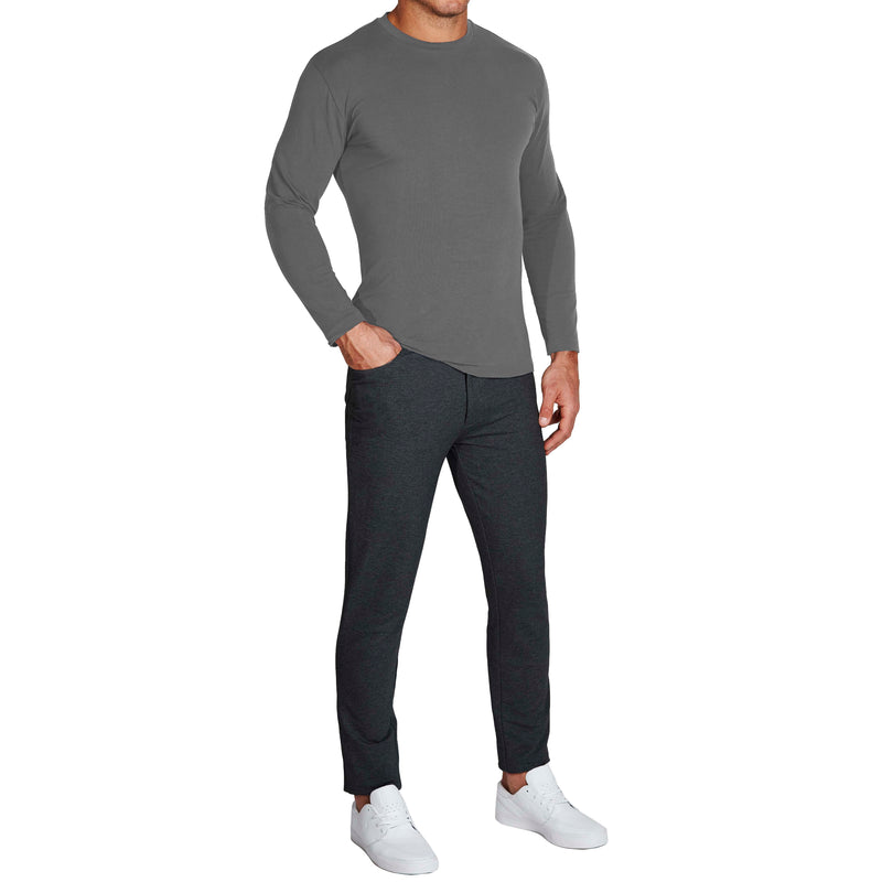 "The Randall" Charcoal Long Sleeve Crewneck