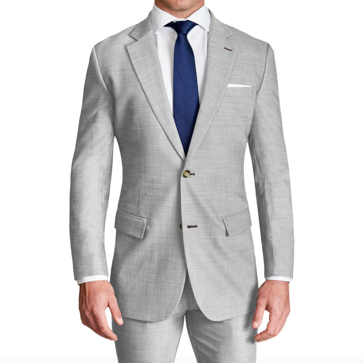 Athletic Fit Blazer - Lightweight Light Grey - and Liberty Clothing