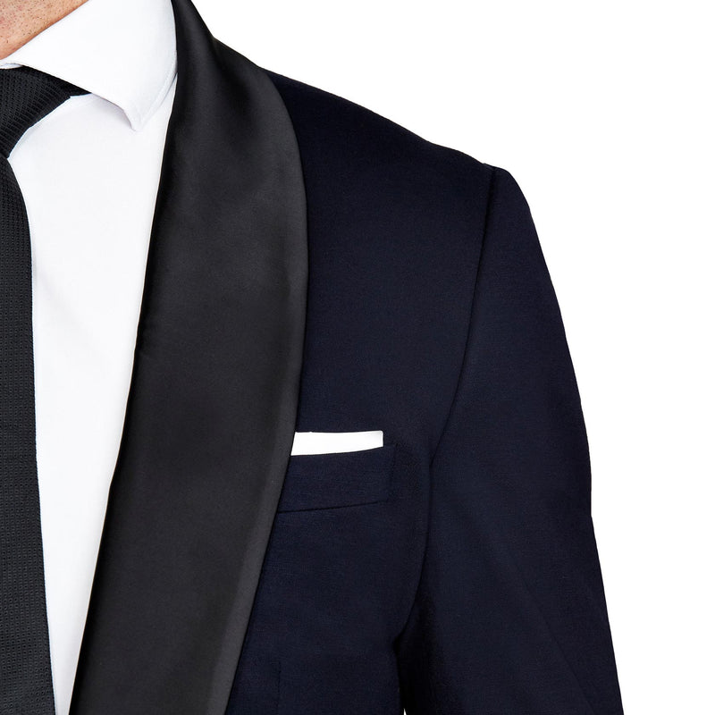 Athletic Fit Stretch Tuxedo - Navy with Shawl Lapel