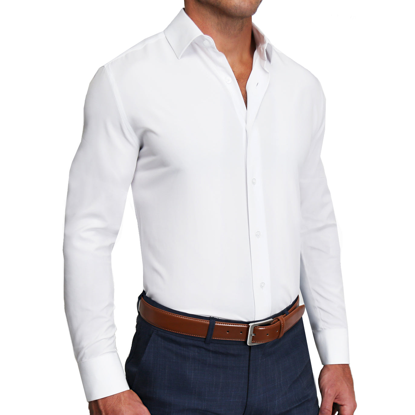 Quality Stays 250 Plastic Collar Stays - 4 Sizes for Men White