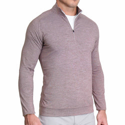 Tech Quarter Zip - Heathered Crimson