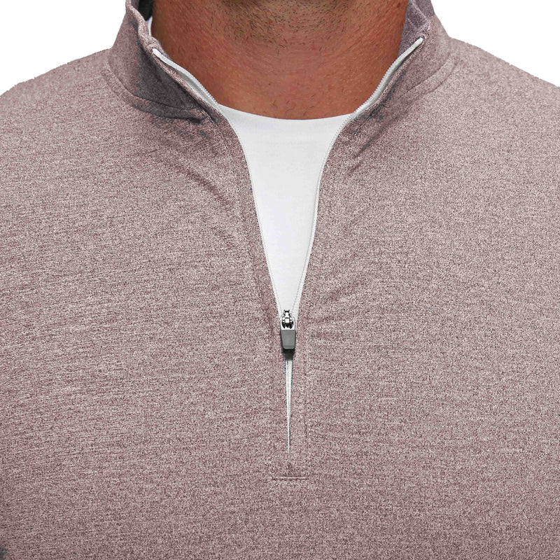 Tech Quarter Zip - Heathered Crimson