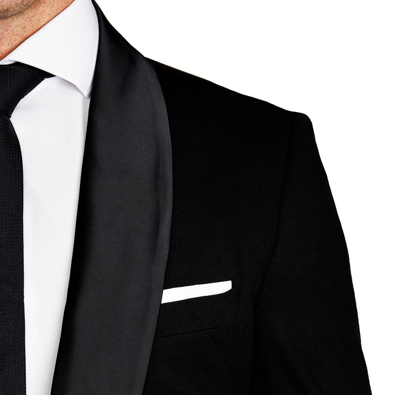 Athletic Fit Stretch Tuxedo - Black with Shawl Lapel - State and ...