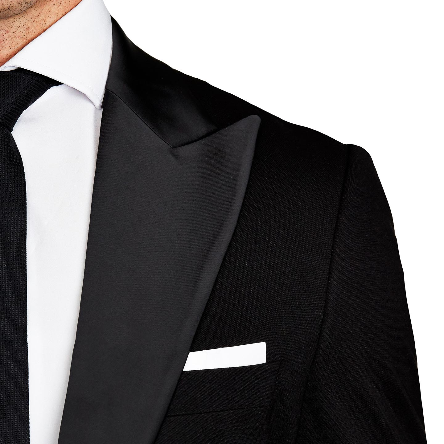 Athletic Fit Stretch Tuxedo - Black with Peak Lapel - State and Liberty ...