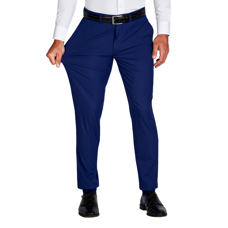 Buy HUZUR Mens Silk Trouser/Pant (42, Royal Blue) at Amazon.in